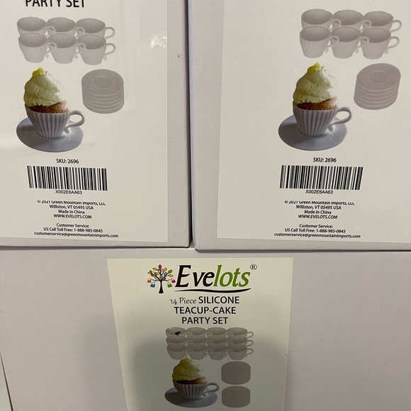 Silicone Teacup Cake Party Set 24 sets - Picture 4 of 4